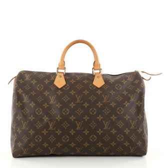 Louis Vuitton Speedy Handbag Monogram Canvas 40 Brown 2890002