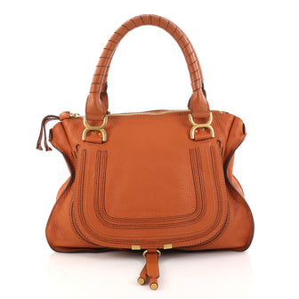 Chloe Marcie Shoulder Bag Leather Medium Orange 2890004