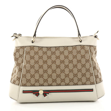 Gucci Mayfair Convertible Tote GG Canvas Small Brown 2892002