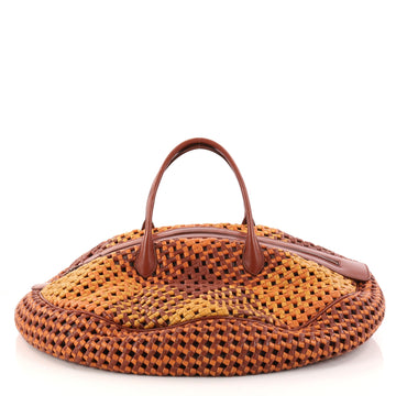 Bottega Veneta Multicolor Dome Satchel Intrecciato Nappa Large Brown 2893501