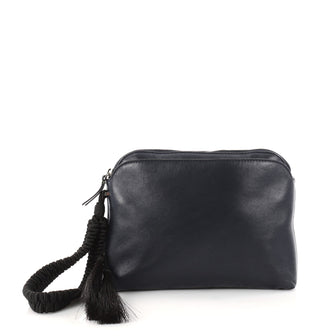The Row Tassel Wristlet Handbag Leather Small Blue 2893503
