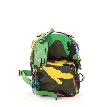 Valentino Rockstud Backpack Camo Nylon Mini Green 2893702