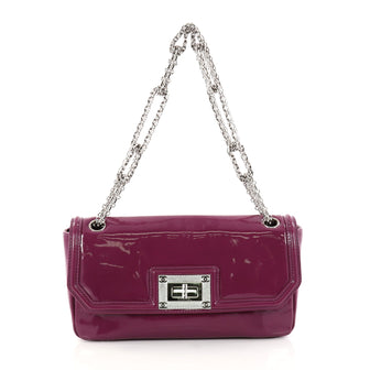 Chanel Reissue Chain Shoulder Bag Patent Medium Purple 2893703