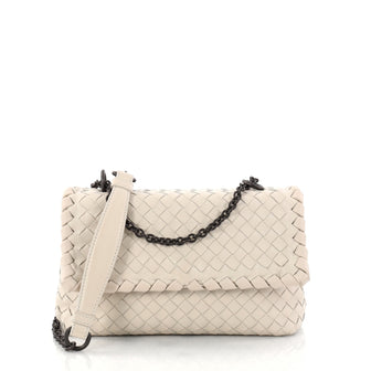 Bottega Veneta Olimpia Crossbody Bag Intrecciato Nappa White 2894202