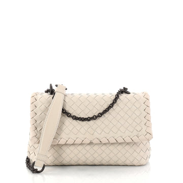 Bottega Veneta Olimpia Crossbody Bag Intrecciato Nappa White 2894202