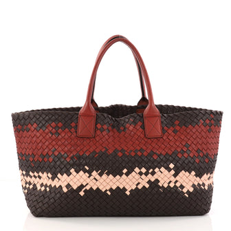 Bottega Veneta Cabat Tote Multicolor Intrecciato Nappa Brown 2894401