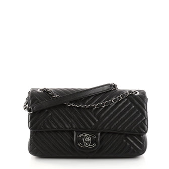Chanel CC Crossing Flap Bag Chevron Lambskin Medium 2895903