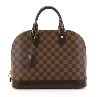 Louis Vuitton Alma Handbag Damier PM Brown 2896801