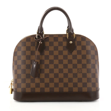 Louis Vuitton Alma Handbag Damier PM Brown 2896801