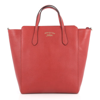  Gucci Convertible Swing Tote Leather Tall Red 2899904