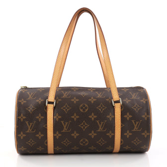Louis Vuitton Papillon Handbag Monogram Canvas 30 Brown 2900201