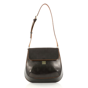 Louis Vuitton Mat Webster Street Handbag Monogram Vernis Gray 2900203