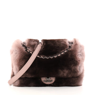 Chanel Chain Zip CC Flap Bag Fur and Quilted Lambskin 2900601