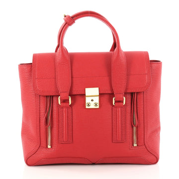 3.1 Phillip Lim Pashli Satchel Leather Medium Red 2902201