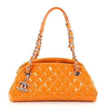Chanel Just Mademoiselle Handbag Quilted Patent Small 2903403