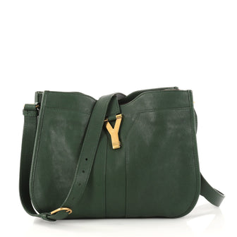 Saint Laurent Chyc Crossbody Bag Leather Medium Green 2903603