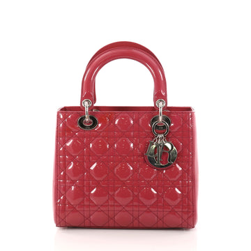 hristian Dior Lady Dior Handbag Cannage Quilt Patent Pink 2904701