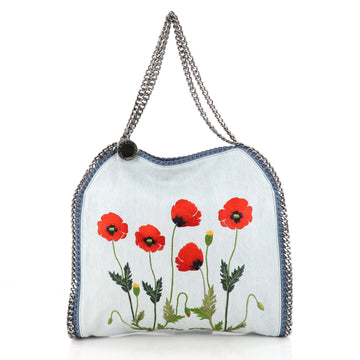 Stella McCartney Falabella Tote Embroidered Denim Small Blue 2905702
