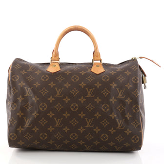 Louis Vuitton Speedy Handbag Monogram Canvas 35 Brown 2907401