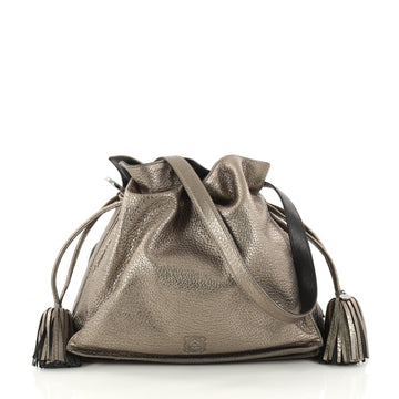 Loewe Flamenco Bag Leather Silver 2908002