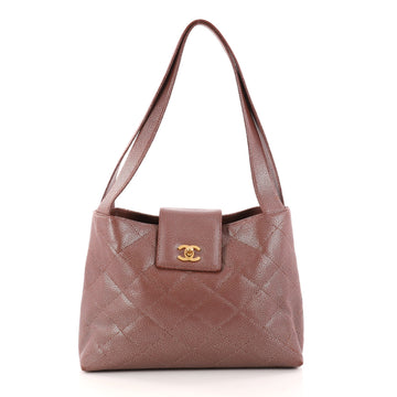 Chanel Vintage CC Lock Flap Shoulder Bag Quilted Caviar 2908102