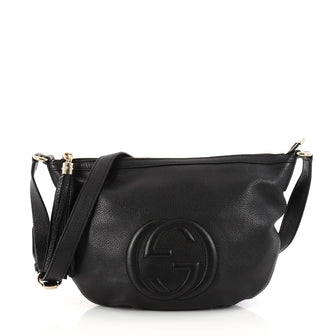Gucci Soho Messenger Bag Leather Small Black 2908702