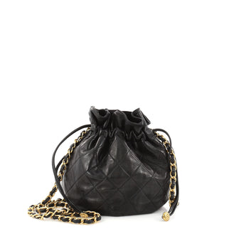 Chanel Vintage Drawstring Bucket Bag Quilted Lambskin 2908902