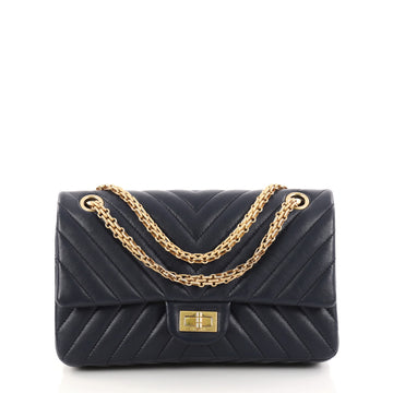 Chanel Reissue 2.55 Handbag Chevron Sheepskin 225 Blue 2909001