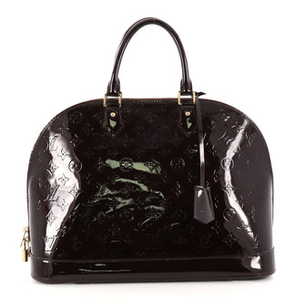 Louis Vuitton Alma Handbag Monogram Vernis GM Brown 2910001