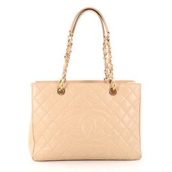 Chanel Grand Shopping Tote Quilted Caviar Neutral 2910102
