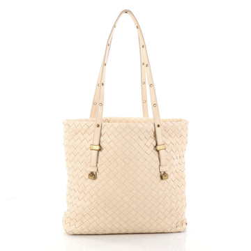 Bottega Veneta Belted Tote Intrecciato Nappa Medium White 2913101