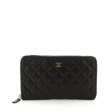 Chanel Zip Around Organizer Wallet Quilted Caviar Large 2913601