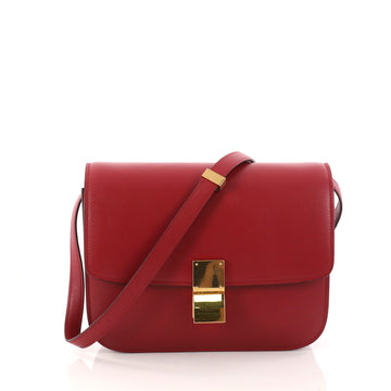 Celine Box Bag Smooth Leather Medium Red 2914301