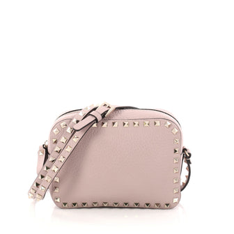 Valentino Rockstud Camera Crossbody Bag Leather Purple 2914901