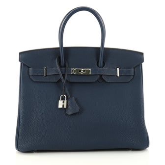 Hermes Birkin Handbag Blue Togo with Palladium Hardware 2915901