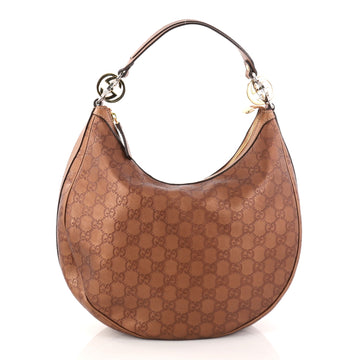 Gucci Twins Hobo Guccissima Leather Medium Brown 2916101