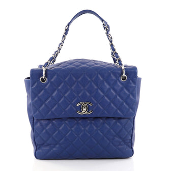 Chanel Front Flap Shopping Tote Quilted Caviar Large 2917001