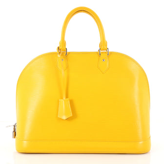 Louis Vuitton Alma Handbag Epi Leather GM Yellow 2917305