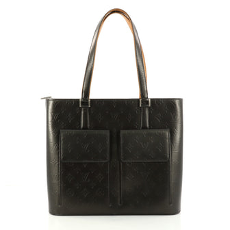 Louis Vuitton Mat Wilwood Handbag Monogram Vernis Gray 2918101