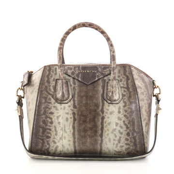 Givenchy Antigona Bag Snakeskin Small Brown 2918501