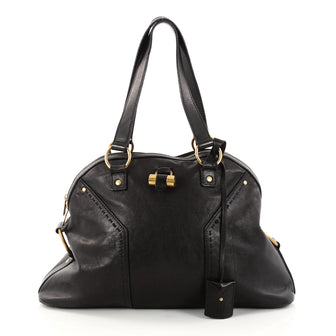 Saint Laurent Muse Shoulder Bag Leather Large Black 2919001