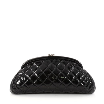 Chanel Timeless Clutch Quilted Patent Black 2919003