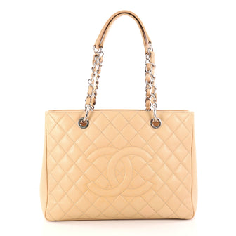 Chanel Grand Shopping Tote Quilted Caviar Neutral 2921202