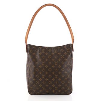 Louis Vuitton Looping Handbag Monogram Canvas GM Brown 2922503