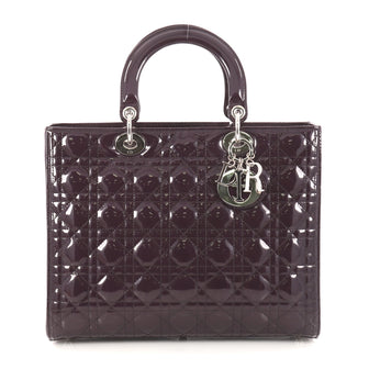 Christian Dior Lady Dior Handbag Cannage Quilt Patent 2923025
