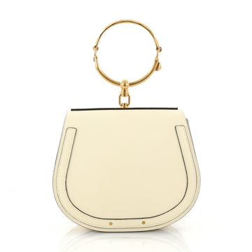 Chloe Nile Crossbody Bag Leather Medium White 2923302