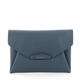 Buy Givenchy Antigona Envelope Clutch Leather Medium Blue 2924401