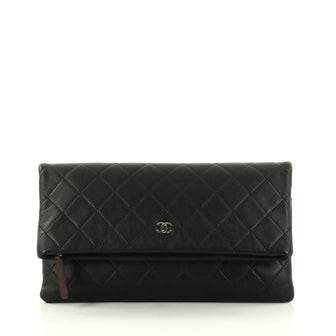 Chanel Beauty CC Clutch Quilted Lambskin Black 2925106