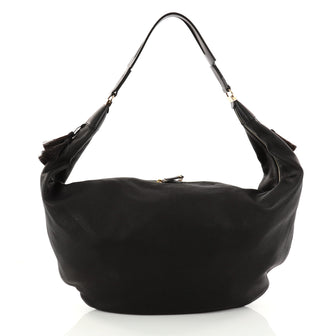 The Row Sling Hobo Leather 15 Black 2925107