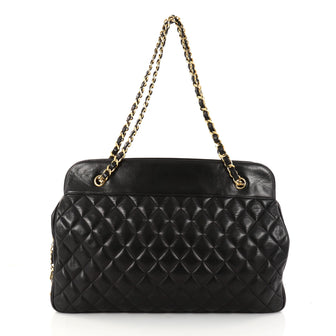 Chanel Vintage CC Charm Tote Quilted Lambskin Large 2925201